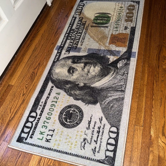 100 Dollar Bill Rug - Picture 2 of 5